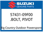 Suzuki Oem Part 57431-09F00 Bolt, Pivot New. Price: $16.79.