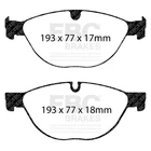Ebc Brakes DP42076R Yellowstuff Street And Track Pads New. Price: $262.90.