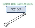 Kawasaki Oem 1988-2023 Mule Bolt 12X163.5 92150-1008 New. Price: $27.99.
