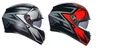 Agv Adult K3 Compound Helmet Full Face S 2XL Black Gray Red New. Price: $349.00.