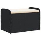 Storage Bench With Cushion Outdoor Garden Seat Furniture Poly Rattan Vidaxl New. Price: $165.99.