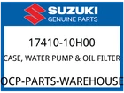 Suzuki Oem Part 17410-10H00 Case, Water Pump & Oil Filter New. Price: $85.15.