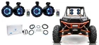 4) Rockville 6.5" Led Black Tower SPEAKERS+4-CHANNEL Amp For Rzr/atv/utv/cart New. Price: $524.85.