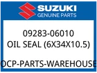 Suzuki Oem Part 09283-06010 Seal,oil (6X34X10.5) New. Price: $17.39.