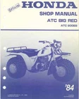Oem 84' Honda Atc 200ES Big Red Service Repair Shop Manual Comb Bound New. Price: $22.83.