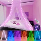 Bed Canopy With Led Star Lights, Princess Curtain 18 Colors Chan New. Price: $47.99.