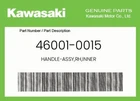 Kawasaki Genuine Handle-assy,rh,inner 46001-0015 New. Price: $39.34.