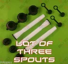 3 New Replacement Rotopax Gas Can And Parts Conventional Lawnmower Spouts. Price: $45.45.