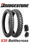 Bridgestone X20 Battlecross 80/100-21 & 100/90-19 Soft Tire Set +tubes Yamaha New. Price: $159.95.