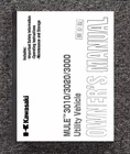 3010 3020 3000 Utv Owners Operator Manual Fits Kawasaki Mule Good. Price: $23.00.