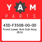 43D-F3508-00-00 Yamaha Front Lower Arm Sub-assy (r.h) 43DF35080000, New Genuine. Price: $310.16.