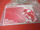 New Nos Oem Original Honda Owners Manual 1988 TRX350D Fourtrax Foreman 4X4. Price: $59.99.