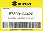 Suzuki Genuine Brake Lever Assy 57300-04420 New. Price: $23.03.