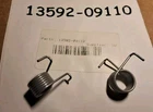 QTY.2) Suzuki Oem Choke Lever Shaft Arm Springs #13592-09110 New. Price: $12.00.
