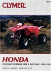 Clymer Shop Repair Manual #M348 Honda TRX250R Fourtrax 2X4/ATC250R New. Price: $58.12.
