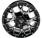 Quad Boss Barbwire Wheels 15X7, 4/137, 5+2 Black/machined RT-GW081157137MBB New. Price: $221.99.