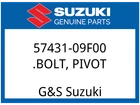 Suzuki Oem Part 57431-09F00 Bolt, Pivot New. Price: $14.42.