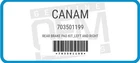 Can Am Rear Brake Pad Kit Left And Right 705019654 New. Price: $116.49.