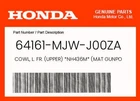 Honda Genuine Cowl, L. Fr. (upper) *NH436M* (mat Gunpowder Black Metallic) - New. Price: $14.18.
