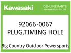 Kawasaki Oem Part 92066-0067 Plug,timing Hole New. Price: $14.99.