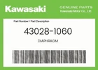 Kawasaki Genuine Diaphragm 43028-1060 New. Price: $16.90.