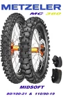 Metzeler MC360 80/100-21 & 110/90-19 Tire Set + Tubes Mid-soft Dirt Yamaha New. Price: $186.07.