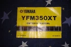 Yamaha YFM350XT Owner's Manual LIT-11626-05-52 Used. Price: $8.00.