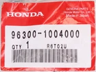Genuine Honda Flange Bolt Part Number 96300-1004000 New. Price: $12.99.