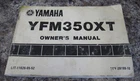 Yamaha YFM350XT Warrior Atv Owner's Manual 1UY-28199-10 Oem Used LIT-11626-05-52. Price: $19.99.