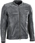 Highway 21 Mens Leather Gunner Street Motorcycle Jacket - Gunmetal Large New. Price: $205.17.