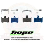 Hope Road Compound Brake Pads RX4 Sram Shimano HBSP359B HBSP323B - Brand New. Price: $26.99.