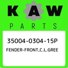 35004-0304-15P Kawasaki Fender-front,c.l.gree 35004030415P, New Genuine Oem Part. Price: $182.08.