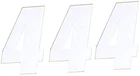 Dcor Visuals 45-16-4 Number White 6" Decals, 3 Pack New. Price: $17.81.