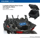 Polaris 14'-23' Rzr Xp/ Turbo Lockable 48 Quart Rear Cooler With Handle- 2881555 New. Price: $399.99.