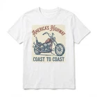 America's Highway Coast Motorcycle T-shirt Retro Biker Graphic Tee Men New. Price: $17.99.
