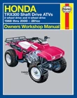 Haynes Manuals Honda TRX300 Shaft Drive Atv '88-'00 M2125 New. Price: $48.58.